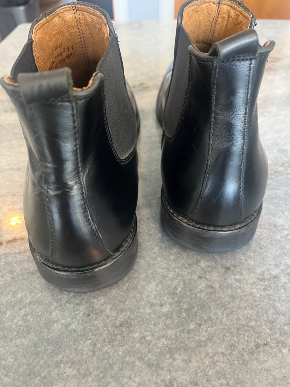 Johnson & Murphy Classic Black Leather Chelsea Boots - Men's 11M - Picture 4 of 9